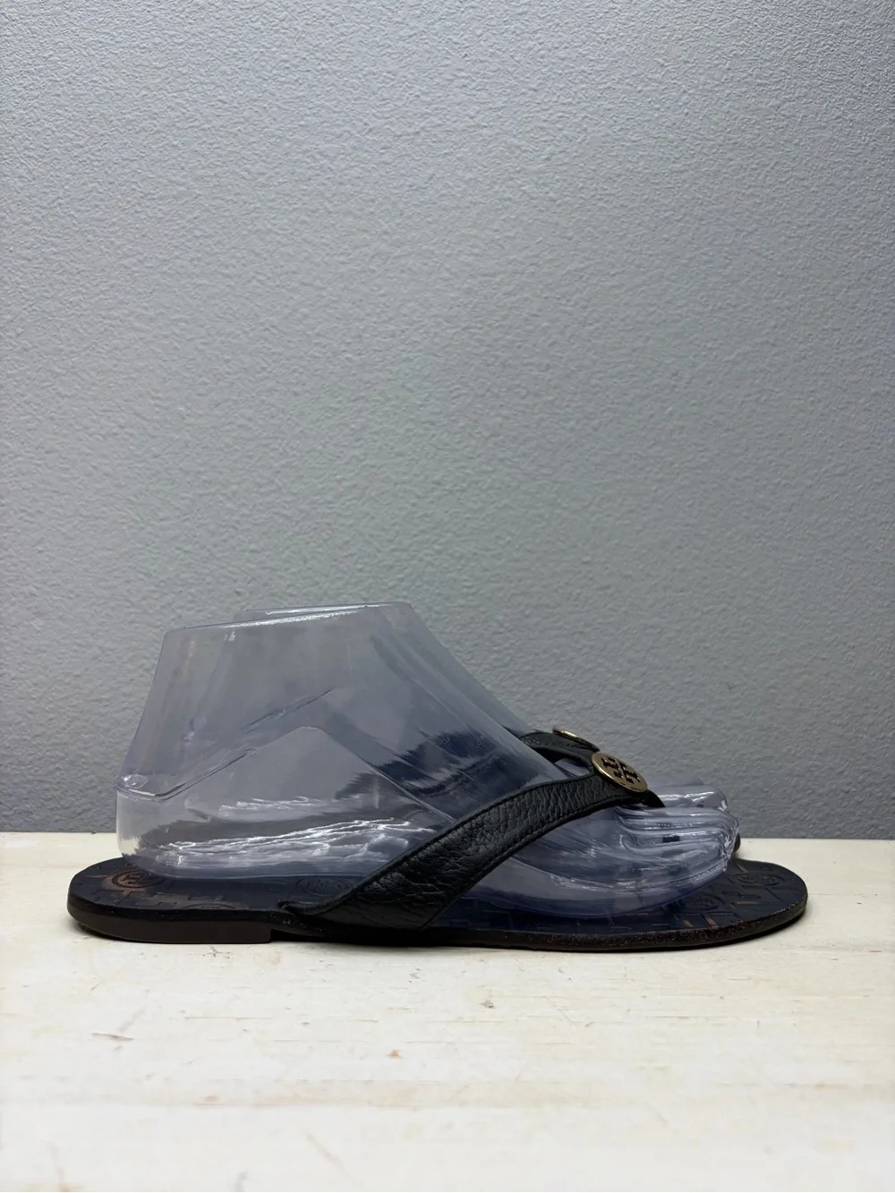 Tory Burch Black Leather Thora Sandals Size 8